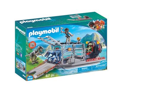 Playmobil Dinos 9433 Bateau avec cage et deinonychus État correct - Playmobil reconditionné disponible sur Fnac