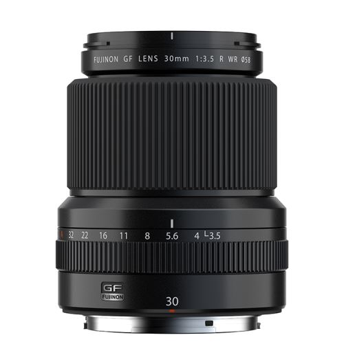 Objectif hybride Fuji GF 30mm f/3.5 R WR Noir État correct - Fujifilm reconditionné disponible sur Fnac