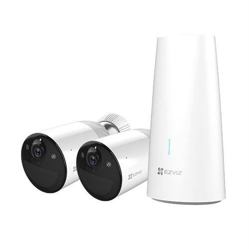 Système de sécurité BC1 à 2 caméras de surveillance connectées Ezviz intérieure-extérieure Blanc État correct - Ezviz reconditionné disponible sur Fnac
