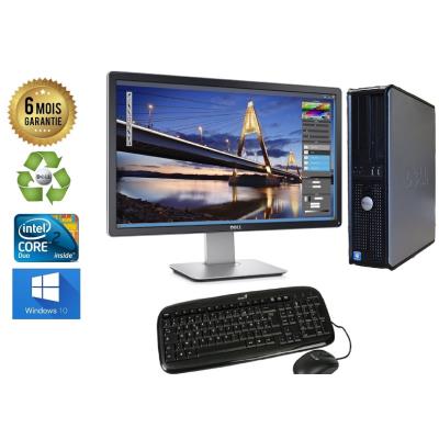 Dell Optiplex 780 SFF Core2Duo 2.93Ghz RAM 8GO HDD 250 GO Ecran 24"""" Windows 10 État correct - Dell reconditionné disponible sur Fnac