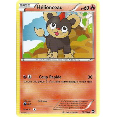 Carte Pokemon - XY11- Offensive vapeur - Hélionceau - PV 60 - 22/114 - Commune - VF État correct - Asmodee reconditionné disponible sur Fnac
