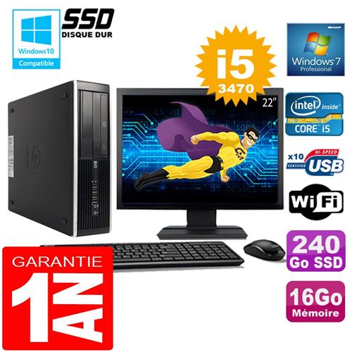 Acheter Pc hp compaq 8300 sff core i5-3470 ram 16go disque 240 go ssd wifi w7 ecran 22' État correct - 299,00 € Pc hp compaq 8300 sff core i5-3470 ram 16go disque 240 go ssd wifi w7 ecran 22' État correct - Hewlett-Packard reconditionné disponible sur Fnac