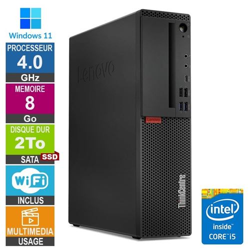 Lenovo M720s i5-8400 4GHz 8Go/2To SSD Wifi W11 État correct - N/A reconditionné disponible sur Fnac