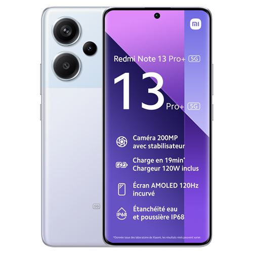 Acheter Smartphone Xiaomi Redmi Note 13 Pro+ 5G 6.67"" Double SIM 256 Go Violet État correct - 184,00 € Smartphone Xiaomi Redmi Note 13 Pro+ 5G 6.67"" Double SIM 256 Go Violet État correct - Xiaomi reconditionné disponible sur Fnac
