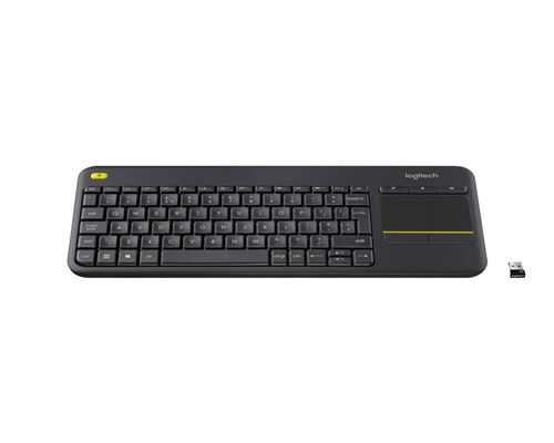 Clavier tactile sans fil Logitech K400 Plus - Clavier - sans fil - 2.4 GHz - Italien - noir État correct - Logitech reconditionné disponible sur Fnac