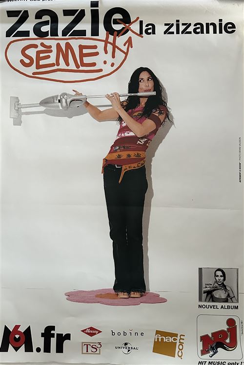 ZAZIE - Affiche Originale de Concert 2003 - 80x120cm - Envoi Roulé État correct - N/A reconditionné disponible sur Fnac