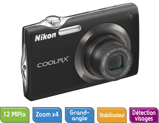 Nikon CoolPix S3000 Noir Intense État correct - Nikon reconditionné disponible sur Fnac