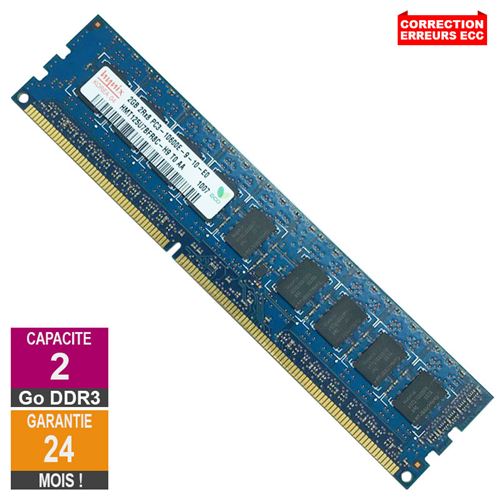 Barrette Mémoire 2Go RAM DDR3 Hynix HMT325U7BFR8C-H9 DIMM PC3-10600E État correct - SK Hynix reconditionné disponible sur Fnac