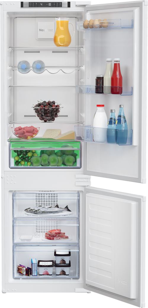 Réfrigérateur congélateur en bas encastrable Beko BCNA275E41SN 254 L Blanc État correct - Beko reconditionné disponible sur Fnac