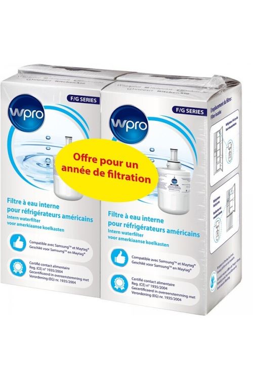 Pack 2 filtres à eau WPRO BSMG001 État correct - Wpro reconditionné disponible sur Fnac
