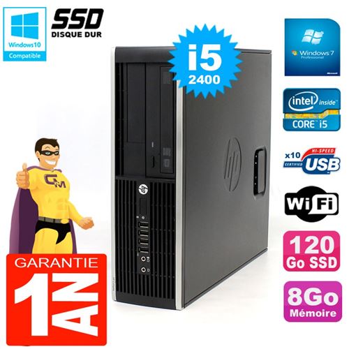 Pc hp compaq 8300 sff core i5-2400 ram 8go disque 120 go ssd graveur dvd wifi w7 État correct - Hewlett-Packard reconditionné disponible sur Fnac