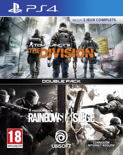 Acheter Double Pack Tom Clancy's Rainbow Six Siege + Tom Clancy's The Division PS4 État correct - 42,33 € Double Pack Tom Clancy's Rainbow Six Siege + Tom Clancy's The Division PS4 État correct - Ubisoft reconditionné disponible sur Fnac