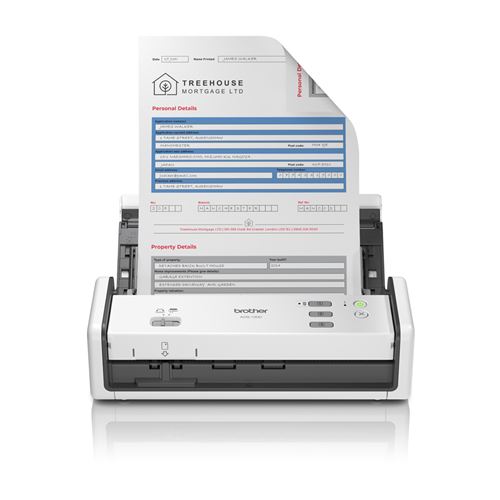 Scanner de documents compact et portable Brother ADS-1300 Blanc et Noir État correct - Brother reconditionné disponible sur Fnac