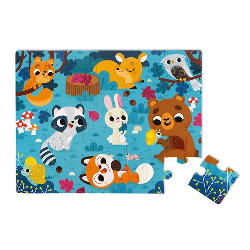 Puzzle tactile Janod Les animaux de la forêt 20 pièces État correct - Janod reconditionné disponible sur Fnac