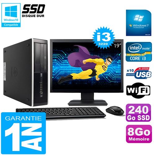 Acheter Pc hp compaq pro 6300 sff i3-3220 8go 240go ssd graveur dvd wifi w7 ecran 19' État correct - 309,00 € Pc hp compaq pro 6300 sff i3-3220 8go 240go ssd graveur dvd wifi w7 ecran 19' État correct - Hewlett-Packard reconditionné disponible sur Fnac