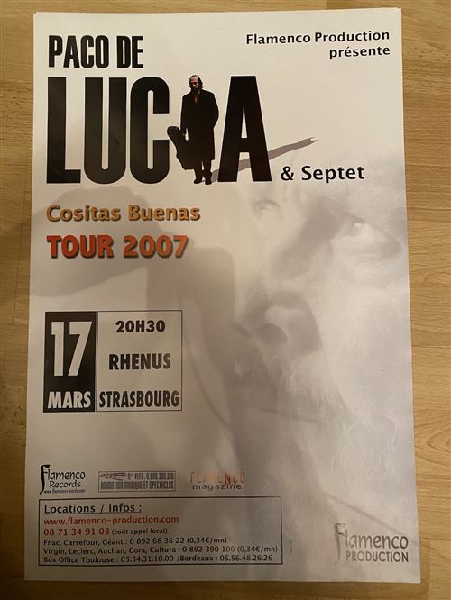 Paco de Lucia & Septet - Cositas Buenas Tour 2007 - 40x60cm - Affiche État correct - N/A reconditionné disponible sur Fnac