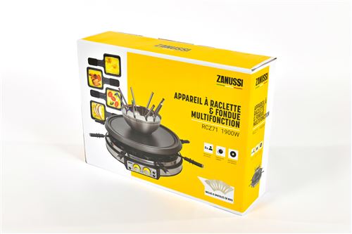 Acheter Zanussi - RCZ71 - Appareil à raclette et fondue - 4 en 1 Raclette, grill, fondue bourguignonne ou chinoise - 8 personnes - Noir État correct - 56,49 € Zanussi - RCZ71 - Appareil à raclette et fondue - 4 en 1 Raclette, grill, fondue bourguignonne ou chinoise - 8 personnes - Noir État correct - N/A reconditionné disponible sur Fnac