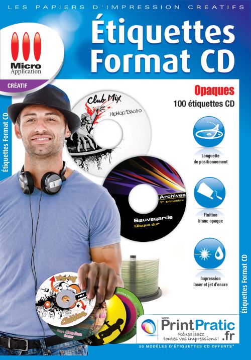 Micro Application étiquettes CD opaques - État correct Micro Application sur Fnac