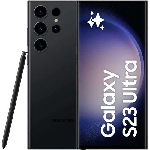 Smartphone Samsung galaxy s23 ultra noir 6.8 pouces RAM 8 Go stockage 256 Go État correct - N/A reconditionné disponible sur Fnac