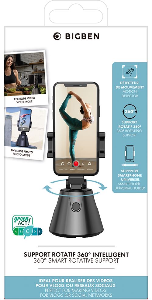 Acheter Support rotatif 360° BigBen Connected Noir pour Smartphone jusqu'à 12,3 cm État correct - 32,99 € Support rotatif 360° BigBen Connected Noir pour Smartphone jusqu'à 12,3 cm État correct - Bigben Connected reconditionné disponible sur Fnac