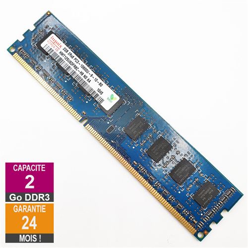 Acheter Barrette Mémoire 2Go RAM DDR3 Hynix HMT125U6DFR8C-H9 DIMM PC3-10600U 2Rx8 État correct - 14,21 € Barrette Mémoire 2Go RAM DDR3 Hynix HMT125U6DFR8C-H9 DIMM PC3-10600U 2Rx8 État correct - SK Hynix reconditionné disponible sur Fnac
