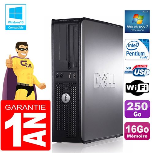 Pc dell 780 dt intel e5300 ram 16go disque 250 go graveur dvd wifi w7 État correct - Dell reconditionné disponible sur Fnac