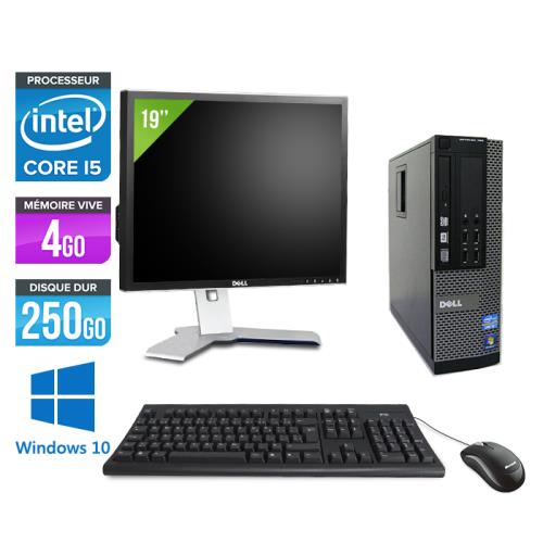 Ordinateur Dell Optiplex 790 SFF + Ecran 19'' - Noir - Intel Core i5-2400 / 3.10 GHz - RAM 4 Go - HDD 250 go - DVD - Gigabit Ethernet - Windows 10 Professionnel État correct - Dell reconditionné disponible sur Fnac