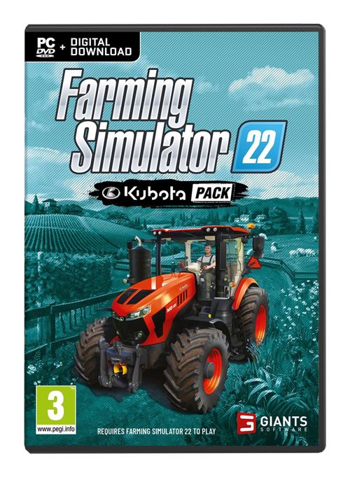 Acheter Farming Simulator 22 Kubota Pack PC État correct - 30,59 € Farming Simulator 22 Kubota Pack PC État correct - Koch Media reconditionné disponible sur Fnac
