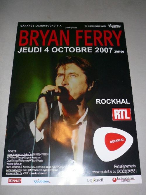 Acheter BRYAN FERRY - 70x100 cm - AFFICHE / POSTER État correct - 17,99 € BRYAN FERRY - 70x100 cm - AFFICHE / POSTER État correct - N/A reconditionné disponible sur Fnac