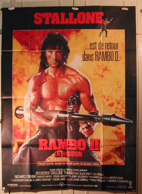 Rambo ll - affiche pliée - 116x158 cm - AFFICHE / POSTER État correct - N/A reconditionné disponible sur Fnac