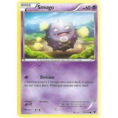 Carte Pokemon - XY10 - Impact des Destins - Smogo - PV 60 - 27/124 - Commune - VF État correct - Asmodee reconditionné disponible sur Fnac
