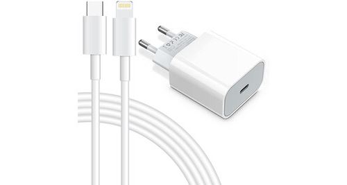 Vshop®20w chargeur rapide usb c + cable usb c vers lightning 1 m, prise secteur usb c mural alimentation adaptateur 3. 0 power delivery compatible pou État correct - N/A reconditionné disponible sur Fnac