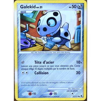 carte Pokémon 57 Galekid 50 PV Platine Rivaux Émergents État correct - Pokémon reconditionné disponible sur Fnac
