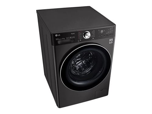 LG F24V92BSTA - Machine à laver - WiFi - largeur : 60 cm - profondeur : 61.5 cm - hauteur : 85 cm - chargement frontal - 81 litres - 12 kg - 1400 tours/min - noir État correct - LG reconditionné disponible sur Fnac