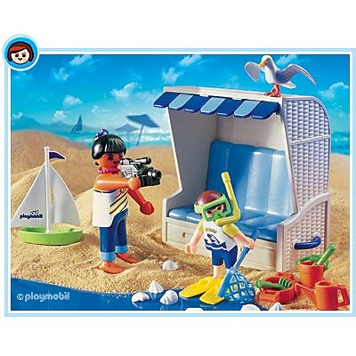 Playmobil - 3660 - Maman / enfant / fauteuil de plage État correct - Playmobil reconditionné disponible sur Fnac