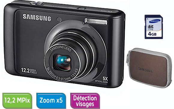 Samsung PL55 Noir + Etui + Carte SDHC 4 Go État correct - Samsung reconditionné disponible sur Fnac