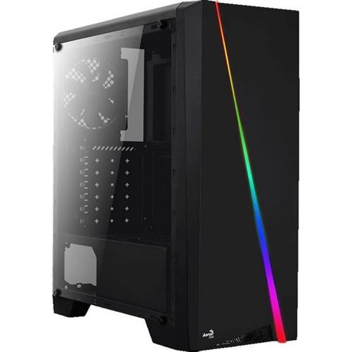 Boitier Moyen Tour ATX AeroCool Cylon RGB avec panneau vitré (Noir) État correct - AeroCool reconditionné disponible sur Fnac