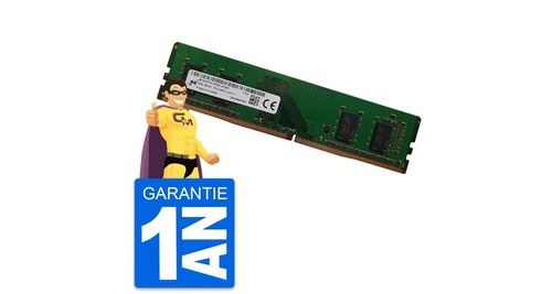 4go ram micron mta4atf51264az-2g3b1 ddr4 dimm pc4-19200u 2400mhz 1rx8 1.2v cl17 État correct - N/A reconditionné disponible sur Fnac