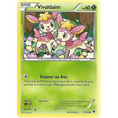 Carte Pokemon - XY10 - Impact des Destins - Vivaldaim - PV 60 - 8/124 - Commune - VF État correct - Asmodee reconditionné disponible sur Fnac