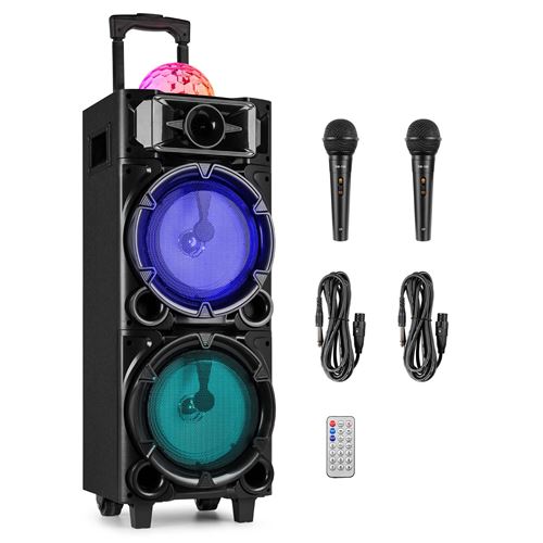 Acheter Fenton LIVE290 Enceinte Karaoké Portable 2x8’’ avec Bluetooth – 300 Watts, 2 Micros, Boule Disco LEDs État correct - 121,00 € Fenton LIVE290 Enceinte Karaoké Portable 2x8’’ avec Bluetooth – 300 Watts, 2 Micros, Boule Disco LEDs État correct - N/A reconditionné disponible sur Fnac