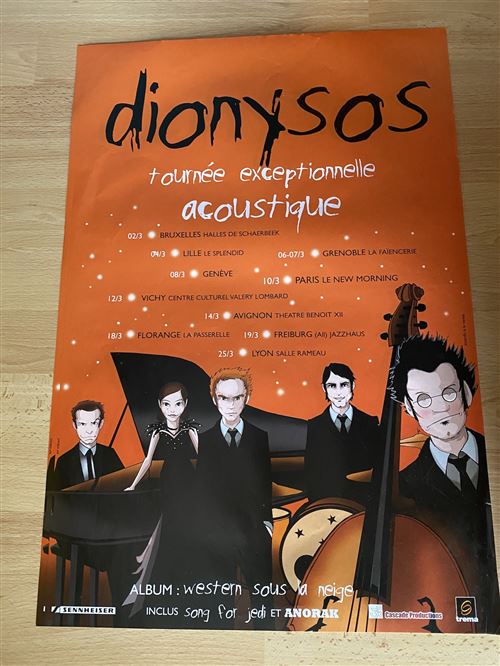 Dionysos - Tournée exceptionnelle Acoustique - 40x60cm - Affiche État correct - N/A reconditionné disponible sur Fnac