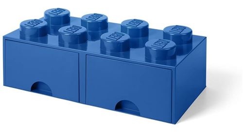 LEGO pierre de rangement avec tiroirs 8 tenons 50 x 18 cm PP bleu État correct - Lego reconditionné disponible sur Fnac
