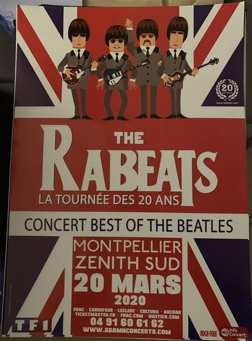 The Rabeats - Best Of The Beatles - 40x60cm - Affiche État correct - N/A reconditionné disponible sur Fnac