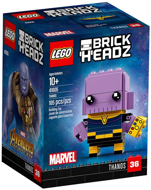 Acheter LEGO® BrickHeadz 41605 Marvel Thanos État correct - 99,19 € LEGO® BrickHeadz 41605 Marvel Thanos État correct - Lego reconditionné disponible sur Fnac