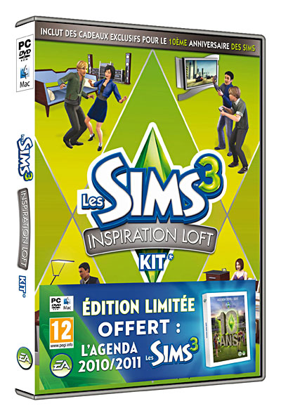 Les Sims 3 Kit inspiration Loft + Agenda État correct - Bandai Namco reconditionné disponible sur Fnac