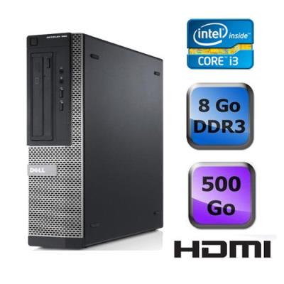 Ordinateur Dell Optiplex 390 Desktop - Noir - Intel Core i3-2120 / 3.30 GHz - RAM 8 Go - HDD 500 Go - DVD - HDMI - Gigabit Ethernet - Windows 7 Professionnel État correct - Dell reconditionné disponible sur Fnac
