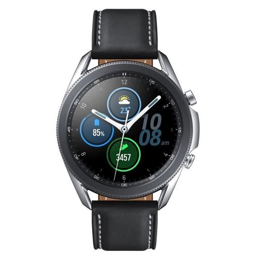 Samsung Galaxy Watch 3 - 45 mm - argent mystique - montre intelligente avec bande - cuir - affichage 1.4"" - 8 Go - Wi-Fi, LTE, NFC, Bluetooth - 4G - 53.8 g État correct - N/A reconditionné disponible sur Fnac