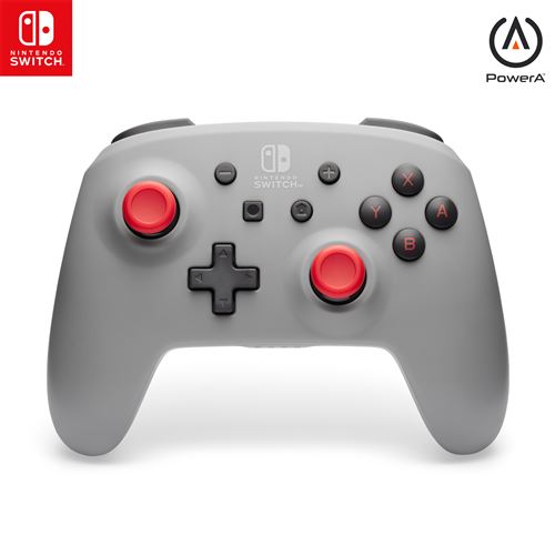 Manette sans fil à piles PowerA Retro Grey with Motion pour Nintendo Switch Gris Rouge et Noir État correct - PowerA reconditionné disponible sur Fnac