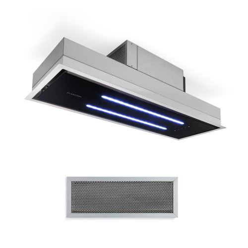 Klarstein High Line Hotte de plafond 77cm - 410m3/h - 3 niveaux - Télécommande - Classe C - Noire État correct - Klarstein reconditionné disponible sur Fnac