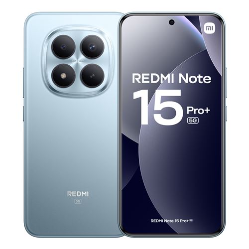 Smartphone Xiaomi Redmi Note 15 Pro+ 6,83"" 5G Double nano SIM 256 Go Bleu État correct - Xiaomi reconditionné disponible sur Fnac
